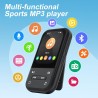 Lecteur mp3 128 go, clip mp3 avec bleutooth 5.3, lecteur de musique portable avec radio fm, enregistreur vocal, podomètre, desig