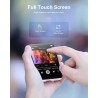 64go lecteur mp3 bleutooth 5.0 avec 2.4" tactile baladeur lecteur musical son hifi avec bouton de volume/enregistrement vocal/ra