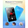 64go lecteur mp3 bleutooth 5.0, 2.4" ecran tactile complet, haut-parleur intégré, qualité sonore hifi, e-book, réveil, radio fm,