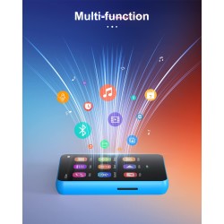 64go lecteur mp3 bleutooth 5.0, 2.4" ecran tactile complet, haut-parleur intégré, qualité sonore hifi, e-book, réveil, radio fm,