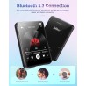 Lecteur mp3 64 go bleutooth 5.3, lecteur de musique hifi sans perte avec haut-parleur, enregistreur vocal, radio fm, corps mp3 e