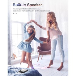 Lecteur mp3 64 go bleutooth 5.3, lecteur de musique hifi sans perte avec haut-parleur, enregistreur vocal, radio fm, corps mp3 e
