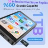 Agptek 96go mp4 bleutooth wifi android 14, lecteur musique spotify 3g ram fluide et écran tactile ips 4'', baladeur mp3 haut-par
