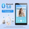 Agptek 96go mp4 bleutooth wifi, android 14 lecteur musique spotify 3g ram fluide écran 4'' hd 1080p, baladeur mp3 avec haut-parl