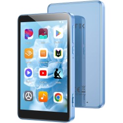 Agptek 96go mp4 bleutooth wifi, android 14 lecteur musique spotify 3g ram fluide écran 4'' hd 1080p, baladeur mp3 avec haut-parl