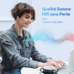 Agptek 64go lecteur mp3 usb c avec bleutooth 5.3 & clip sport, mini type-c mp3 musique sans perte hifi avec radio fm/enregistreu