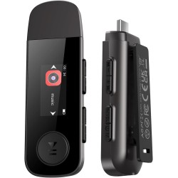 Agptek 64go lecteur mp3 usb c avec bleutooth 5.3 & clip sport, mini type-c mp3 musique sans perte hifi avec radio fm/enregistreu