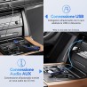 Agptek lecteur mp3 usb portable 64 go avec bleutooth, type c et usb avec clip, avec radio fm enregistrement， prise en charge de 