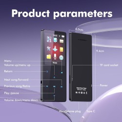 64 go lecteur mp3 bleutooth 5.3 portable music lecteurs mp3 et mp4 baladeur mp3 enfant avec écouteurs la radio fm, les images, l