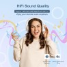 64go lecteur mp3 bleutooth 5.3 stable, 2.4" écran tactile mp3 bleutooth portable, lecteur mp3 hifi avec haut-parleur, radio fm, 