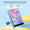 64go lecteur mp3 bleutooth 5.3 stable, 2.4" écran tactile mp3 bleutooth portable, lecteur mp3 hifi avec haut-parleur, radio fm, 