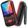 64go lecteur mp3 bleutooth 5.3 avec clip, hifi lecteur musique sport, 1,5 pouces écran baladeur mp3 avec boutons physiques, radi