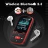 64go lecteur mp3 bleutooth 5.3 avec clip, hifi lecteur musique sport, 1,5 pouces écran baladeur mp3 avec boutons physiques, radi