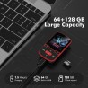 64go lecteur mp3 bleutooth 5.3 avec clip, hifi lecteur musique sport, 1,5 pouces écran baladeur mp3 avec boutons physiques, radi