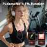 64go lecteur mp3 bleutooth 5.3 avec clip, hifi lecteur musique sport, 1,5 pouces écran baladeur mp3 avec boutons physiques, radi