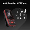 64go lecteur mp3 bleutooth 5.3 avec clip, hifi lecteur musique sport, 1,5 pouces écran baladeur mp3 avec boutons physiques, radi