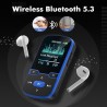 64 go lecteur mp3 bleutooth 5.3 clip lecteur enfant musique portable baladeur avec radio fm, podometre,enregistreur vocal, lectu