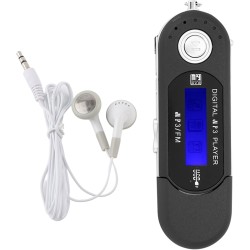 Lecteur MP3 Numérique, Lecteur MP3 USB De Musique Portable avec Support D'écran LCD Carte Micro SD/mémoire 32 Go Radio FM Enregi