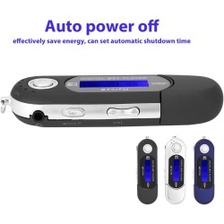 Lecteur MP3 Numérique, Lecteur MP3 USB De Musique Portable avec Support D'écran LCD Carte Micro SD/mémoire 32 Go Radio FM Enregi