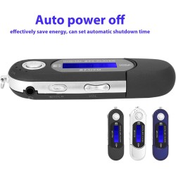 Lecteur MP3 Numérique, Lecteur MP3 USB De Musique Portable avec Support D'écran LCD Carte Micro SD/mémoire 32 Go Radio FM Enregi