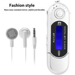 Lecteur MP3 Numérique, Lecteur MP3 USB De Musique Portable avec Support D'écran LCD Carte Micro SD/mémoire 32 Go Radio FM Enregi