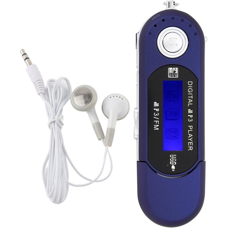 Lecteur MP3 Numérique, Lecteur MP3 USB De Musique Portable avec Support D'écran LCD Carte Micro SD/mémoire 32 Go Radio FM Enregi