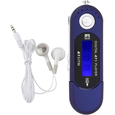 Lecteur MP3 Numérique, Lecteur MP3 USB De Musique Portable avec Support D'écran LCD Carte Micro SD/mémoire 32 Go Radio FM Enregi