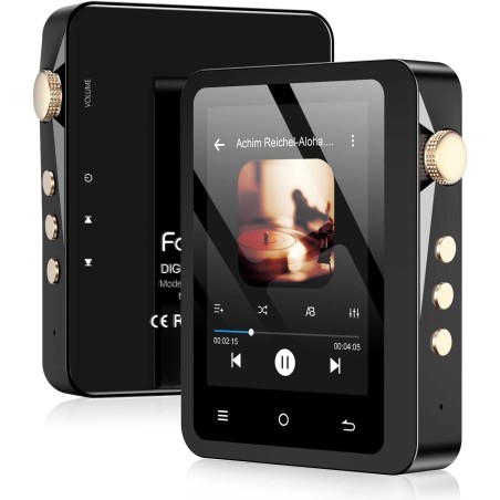 Lecteur mp3 fanvace hifi avec bleutooth 5.3, lecteur audio numérique haute résolution dsd sans perte, lecteur audio portable 64 