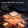 Lecteur mp3 fanvace hifi avec bleutooth 5.3, lecteur audio numérique haute résolution dsd sans perte, lecteur audio portable 64 
