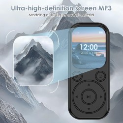 Lecteur mp3 64 go avec bleutooth 5.3 lecteur de musique portable avec qualité sonore hifi et radio fm batterie de 300 mah compre