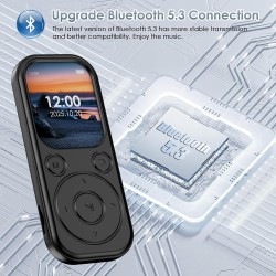Lecteur mp3 64 go avec bleutooth 5.3 lecteur de musique portable avec qualité sonore hifi et radio fm batterie de 300 mah compre