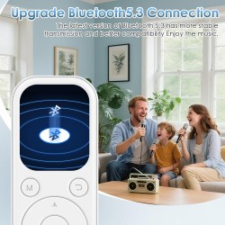 Lecteur mp3 64 go avec bleutooth 5.3 lecteur de musique portable avec qualité sonore hifi et radio fm batterie de 300 mah compre