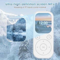 Lecteur mp3 64 go avec bleutooth 5.3 lecteur de musique portable avec qualité sonore hifi et radio fm batterie de 300 mah compre