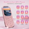 Lecteur mp3 64 go avec bleutooth 5.3 lecteur de musique portable avec qualité sonore hifi et radio fm batterie de 300 mah compre