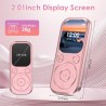 Lecteur mp3 64 go avec bleutooth 5.3 lecteur de musique portable avec qualité sonore hifi et radio fm batterie de 300 mah compre