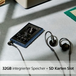 Sony nw-a306 - lecteur walkman haute qualité ã€ ã‰cran tactile - 32 go, bleu