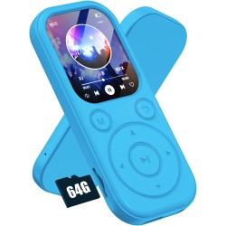 Lecteur mp3 olycism 64 go avec bleutooth 5.3 lecteur de musique portable avec qualité sonore hifi et radio fm batterie de 300 ma