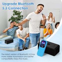Lecteur mp3 olycism 64 go avec bleutooth 5.3 lecteur de musique portable avec qualité sonore hifi et radio fm batterie de 300 ma