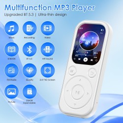 Lecteur mp3 olycism 64 go avec bleutooth 5.3 lecteur de musique portable avec qualité sonore hifi et radio fm batterie de 300 ma