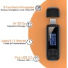 AGPTEK 40Go Lecteur MP3 USB Portable avec Écran LCD, Lecteur Musique Clé USB Mini Baladeur avec FM Enregistrement pour Travail É