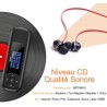 AGPTEK 40Go Lecteur MP3 USB Portable avec Écran LCD, Lecteur Musique Clé USB Mini Baladeur avec FM Enregistrement pour Travail É