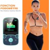 Agptek 32go lecteur mp3 bleutooth 5.3 avec clip, lecteur musique sport hifi,1,5 pouces baladeur mp3 avec bouton volume, radio fm