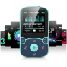 Agptek 32go lecteur mp3 bleutooth 5.3 avec clip, lecteur musique sport hifi,1,5 pouces baladeur mp3 avec bouton volume, radio fm