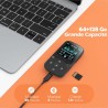 Agptek 64go mp3 bleutooth 5.3 avec clip, lecteur mp3 baladeur sport portable hifi, lecteur musique avec bouton volume, radio fm/