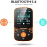 Agptek 64go mp3 bleutooth 5.3 avec clip, lecteur mp3 baladeur sport portable hifi, lecteur musique avec bouton volume, radio fm/