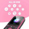 Agptek 64go mp3 bleutooth 5.3 avec clip, lecteur mp3 baladeur sport portable hifi, lecteur musique avec bouton volume, radio fm/