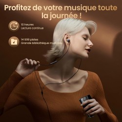 Hifi walker h2 lecteur mp3 bleutooth hi-res, baladeur mp3 hifi audiophile flac de musique avec dsd dac, lecteur audio portable h