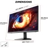 KOORUI G2711P Ecran PC Gamer 27 Pouces, 200Hz, Fast IPS FHD Ecran Gaming, 1ms, HDR400, Adaptive Sync, Compatible VESA 75 * 75mm,