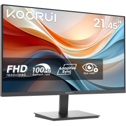 KOORUI E2212F 21.45 Pouces Ecran PC, FHD 1920 x 1080 100Hz Moniteur, Adaptive Sync HDMI 1.4, Eye Care, inclinable de -5° à 15°, 