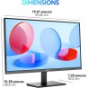 KOORUI E2412F 24 Pouces Ecran PC, FHD 1920 x 1080 100Hz Moniteur HDMI 1.4, Eye Care, inclinable de -5° à 15°, VESA 100 x 100mm